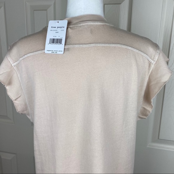 Free People Top Sand Color - Short Sleeve T-shirt - Picture 7 of 7